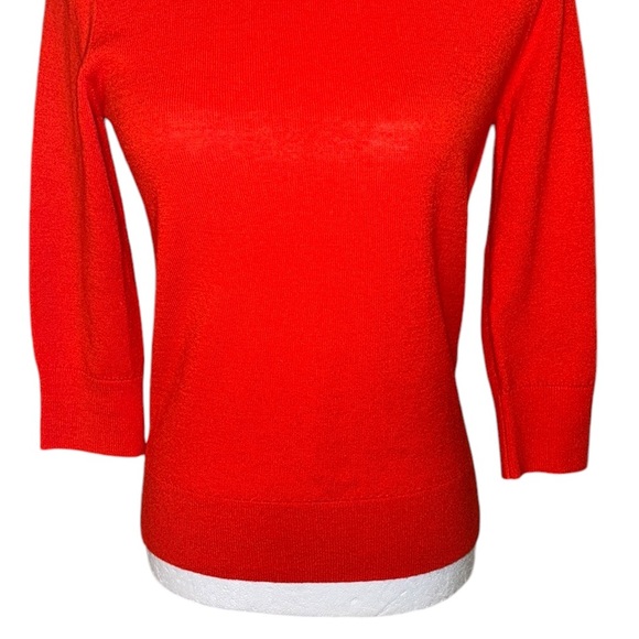 Kate Spade Red Orange Bow Detail Cashmere Blend Sweater - S - Picture 7 of 13